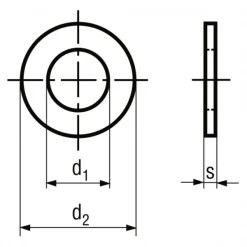 Bossard Rondelle Plate Rondelle Sans Chanfrein Série M - 10x22mm - Boîte De 200
