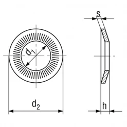 Bossard Rondelle De Blocage Rondelle De Sécurité Série Moyenne - 8x18mm - Boîte De 100
