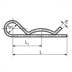 Bossard Goupille Ressort Simple – Diamètre 3mm – Boîte De 100