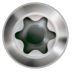 Spax Vis à Bois Tête Fraisée Inox Vis De Façade Bois Tête Fraisée Bombée - T-STAR Plus T15 - Inox A2- 4 X 45 Mm - Boîte De 100 -Visserie boulonnerie rivet Soldes 3 5