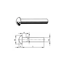 Rivet Pop: Aveugle, Alu, Inox Rivet à Tête Ronde DIN 660/124 Acier Brut M6x12 Mm Fabory