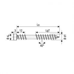 Spax Vis à Bois Tête Ronde Inox Vis Terrasse - Filetage De Fixation Tête Cylindrique En Inox A4 - 6x60mm