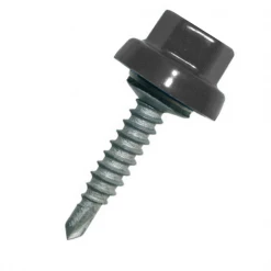 Vis Autoforeuse Th Vis Autoperceuse Tête Hexagonale Zamac Zacrovis 6.3 X 75 Mm RAL 7022 Gris Terre D'ombre - Boîte De 25 Etanco 620444020