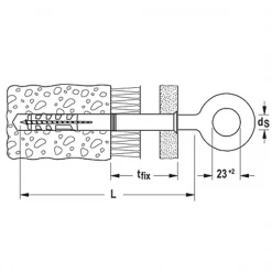 Piton Vis à Bois, Gond Et Crochet Piton Pour échafaudage GS 12 X 120 Fischer 80926 4006209809266