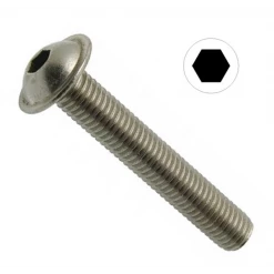 Vis 6 Pans Inox A2 Vis à Métaux Tête Bombée à Embase Inox A2 M5x12 Acton 622255X12