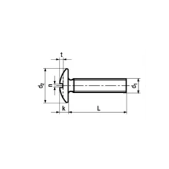 Fabory Vis Poêlier Et Boulon Poêlier Vis à Métaux Large "poêlier" Cruciforme Zingué M4x30 OMNIVIS 13024030