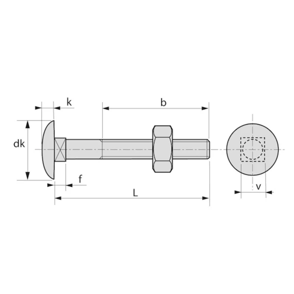 Lennie Vis Et Boulons Trcc Boîte De 50 Boulons TRCC M12x40 - Acier Zingué 2 Lennie Vis Et Boulons Trcc Boîte De 50 Boulons TRCC M12x40 - Acier Zingué – Image 2