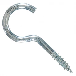 Piton Vis à Bois, Gond Et Crochet Crochet D'armoire à Vis Bois Torbel Acier Zingué Blanc 4 Mm X 30 Mm