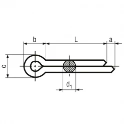 Bossard Goupille Fendue Acier Zingué DIN 94 Ø 4mm Longueur 71 Mm - Boîte X 100
