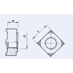 Fabory Ecrou Acier Brut Écrou à Souder Acier Brut DIN 928 Diamètre 8 Mm 8714723524010