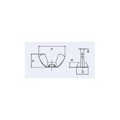 Fabory Ecrou Acier Zingué Écrou à Oreilles Acier Zingué Diamètre 5 Mm Bossard 7611914069637