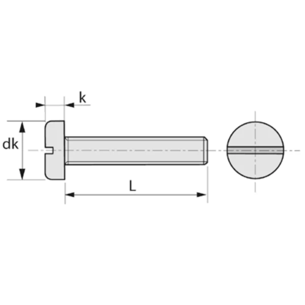 Lennie Vis à Métaux à Tête Cylindrique Vis à Tête Cylindrique Fendue Filetage Total Acier Zingué M4x20mm 3 Lennie Vis à Métaux à Tête Cylindrique Vis à Tête Cylindrique Fendue Filetage Total Acier Zingué M4x20mm – Image 3