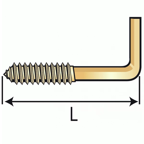 Piton Vis à Bois, Gond Et Crochet Gond à Vis Bois Torbel En Laiton 4 Mm X 50 Mm - Boîte De 100 3 Piton Vis à Bois, Gond Et Crochet Gond à Vis Bois Torbel En Laiton 4 Mm X 50 Mm - Boîte De 100 – Image 3