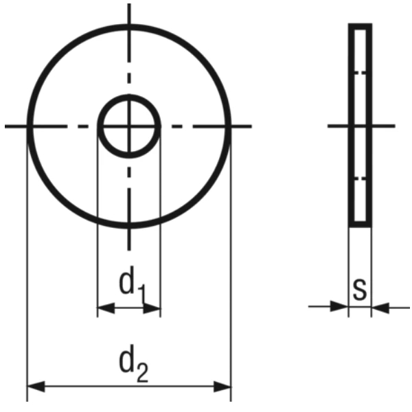 Fabory Rondelle Plate Série Large NFE 25-513 L Acier Zingué Bleu M10 3 Fabory Rondelle Plate Série Large NFE 25-513 L Acier Zingué Bleu M10 â Image 3