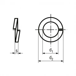 Fabory Rondelle De Blocage Rondelle élastique Grower Vis M14 Ø 24,1mm Épaisseur 3mm Acier X100