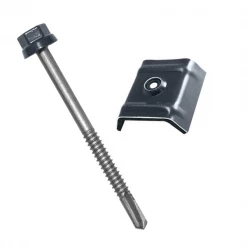 Vis Autoforeuse Th Fixations Bacs Acier Sur Poutres IPN - Zacrovis + Cavalier - 5.5 X 85 Mm - Bleu Gris - RAL 5008 - Boîte De 100 Etanco 603075008 -Visserie boulonnerie rivet Soldes sans titre 1 13