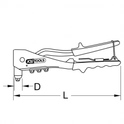 Pinces à Rivet Et Accessoires Pince à Riveter 270 Mm KsTools Avec 4 Embouts 150.9510 -Visserie boulonnerie rivet Soldes sans titre 3