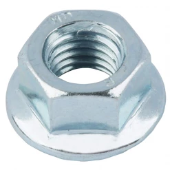 Lennie Ecrou Acier Zingué Écrou Hexagonal à Embase Crantée - Acier Zingué CL8 DIN6923 - M10 - Boîte De 100