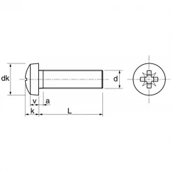 Acton Vis à Métaux Tête Cylindrique Inox A2 Vis Métaux Tête Cylindrique Bombée InoxA2 DIN7985A ISO7045 M6x20 -Visserie boulonnerie rivet Soldes schema 3