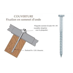 Vis Autoforeuse Tcc Tirefond à Bourrer Pour Fixation De Plaques Fibres-ciment Sur Charpente Bois - 8 X 120 Mm - Seau De 100 Etanco 10203000 -Visserie boulonnerie rivet Soldes tirefond bourrer fixation plaques fibres ciment sur charpente bois 8 120 mm seau 100 2