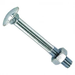 Vynex Vis Et Boulons Trcc Boulon TRCC Tête Collet Carré Avec écrou - Acier Zingué - M8 X 70 Mm - Boîte De 30