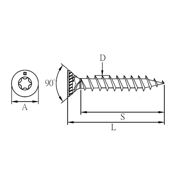 Lennie Vis à Bois Tête Fraisée Zinguée Vis Bois TK3 Tête Fraisée Torx F Total M6x50mm Acier Zingué Blanc X250 2 Lennie Vis à Bois Tête Fraisée Zinguée Vis Bois TK3 Tête Fraisée Torx F Total M6x50mm Acier Zingué Blanc X250 – Image 2