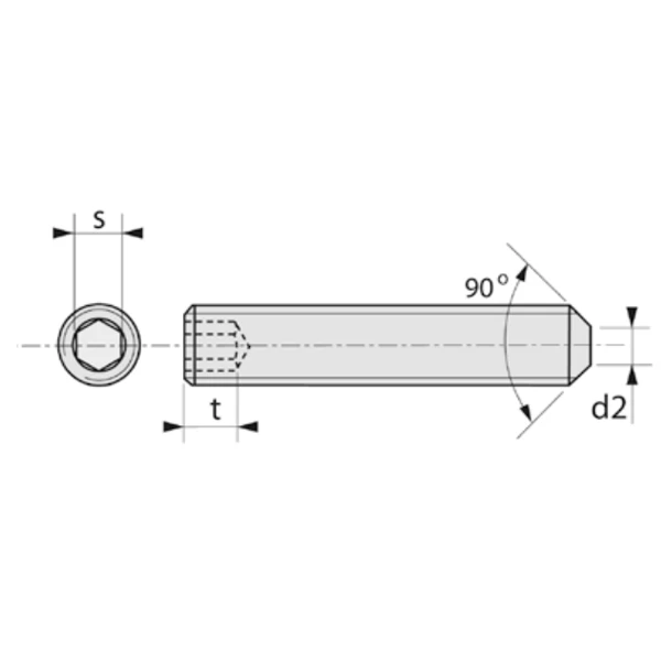 Lennie Vis Sans Tête Hexagonale Creuse Sthc Vis Sans Tête à Bout Plat - STHC - Acier Brut - 8 X 50 Mm 2 Lennie Vis Sans Tête Hexagonale Creuse Sthc Vis Sans Tête à Bout Plat - STHC - Acier Brut - 8 X 50 Mm – Image 2