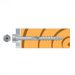 Simpson Strong-Tie Vis Tirefond Zinguée Et Inox Vis Pour Connecteurs Acier Sur Bois TH - SSH - Acier Galvanisé - 8 X 40 Mm - Boîte De 50 Simpson-Strong-Tie 75134 -Visserie boulonnerie rivet Soldes vis connecteurs acier sur bois th ssh acier galvanise 3