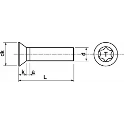 Vis à Métaux Tête Fraisée Inox A2 A4 Vis à Métaux Tête Fraisée Six Lobes A2 M05x12 Acton 622305X12 -Visserie boulonnerie rivet Soldes vis metaux tete fraisee six lobe inox a2 din 965 62230 dmod1