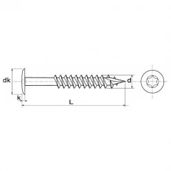 Vis à Bois Tête Ronde Inox Vis Bois Charpente Acton Inox A2 Tête Plate Torx 8 X 100 Mm 623418X100 -Visserie boulonnerie rivet Soldes vis4