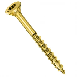 Vis à Bois Tête Fraisée Zinguée Vis Bois Rocket Tête Fraisée Torx Acier Bichromaté Filetage Partiel 4x45/30 Mm Boîte De 500